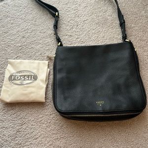 Brand new without tags, leather Fossil Crossbody purse